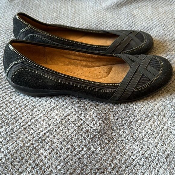 Natural Soul Black Suede Comfort Flats Loafers Size 8.5M‎ - Picture 10 of 10